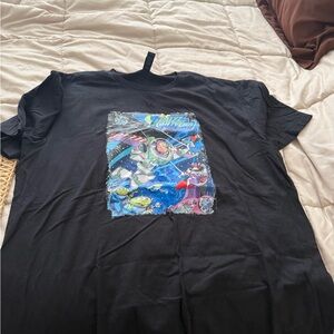 Gildan Black Short Sleeve Tee with Colorful Buzz Lightyear Graphic